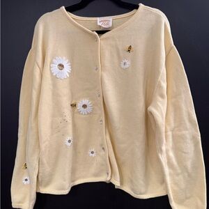 Women's Yellow Cardigan Sweater